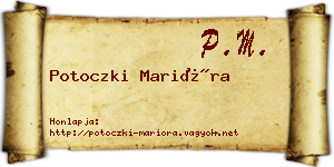 Potoczki Marióra névjegykártya